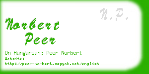 norbert peer business card